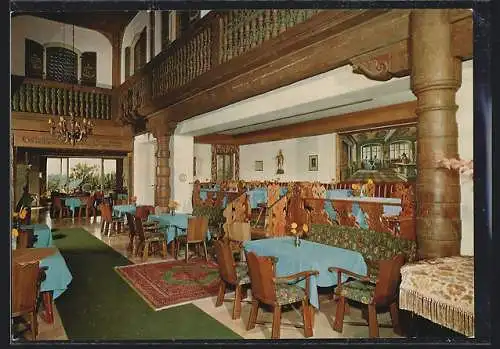 AK Rothenburg ob der Tauber, Das Hotel Eisenhut v. Georg Pirner, die Hofstube