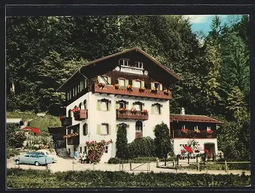 AK Berchtesgaden, Das Gästehaus Alpina v. F. Schneider, Ramsauer Str. 6