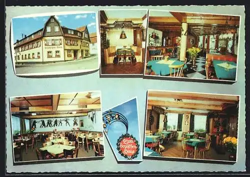 AK Hilders /Rhön, Innen- und Aussenansicht Hotel Deutsches Haus