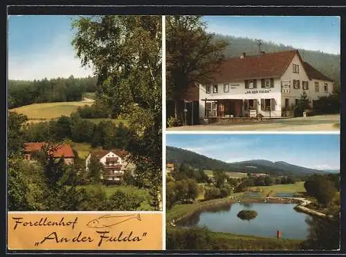 AK Gersfeld-Altenfeld, Das Gasthaus Forellenhof an der Fulda, mit eigener Fischzucht