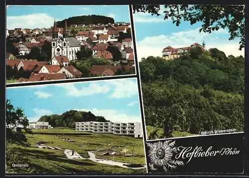 AK Hofbieber, Schloss Bieberstein, Ortsansicht, Golfplatz