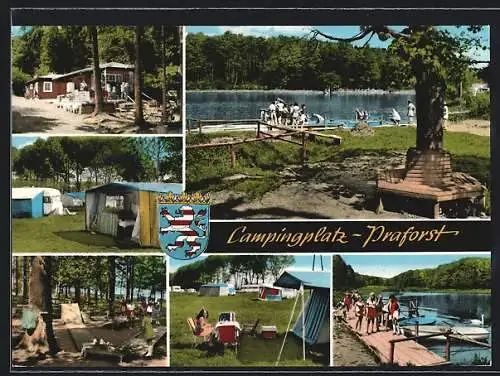 AK Hünfeld, Campingplatz Praforst, Partie am See, Minigolfbahn