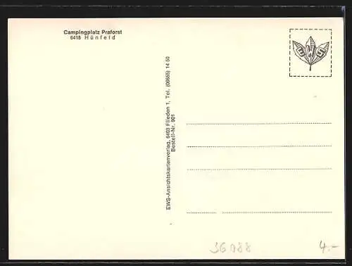 AK Hünfeld, Campingplatz Praforst, Partie am See, Minigolfbahn