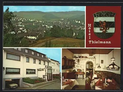 AK Mittenaar-Bicken, Hotel-Restaurant Thielmann, mit Innenansicht