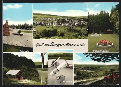 AK Burgsolms /Lahn, Sternwarte, Kneipp-Tretbecken, Spielplatz