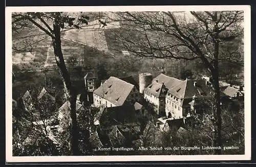AK Ingelfingen, Altes Schloss von der Burgruine Lichteneck gesehen