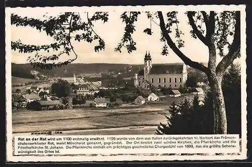 AK Rot an der Rot, Ortsansicht mit Kirche