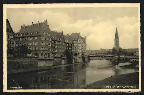 AK Pforzheim, Partie an der Auerbrücke