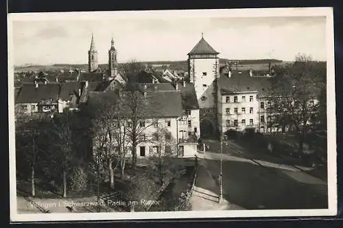 AK Villingen i. Schwarzwald, Partie am Riettor