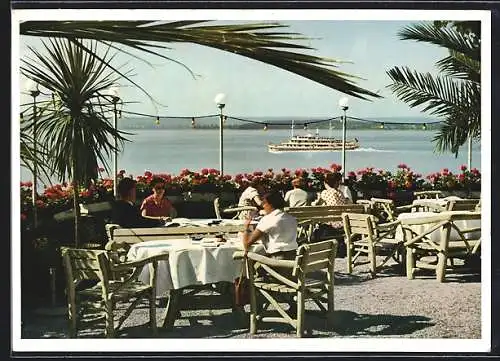 AK Meersburg /Bodensee, Terrasse des Hotels Wilder Mann, Inh. H. Sulger