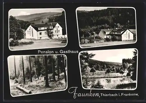 AK Thierbach /Frankenwald, Hotel-Pension und Gasthaus Faunken