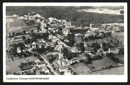 AK Flammersfeld, Totale vom Flugzeug aus