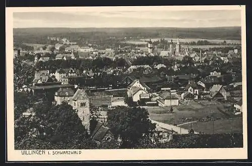 AK Villingen i. Schwarzwald, Gesamtansicht aus der Vogelschau