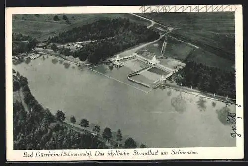 AK Bad Dürrheim /Schwarzwald, Das Strandbad am Salinensee