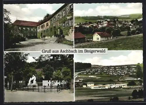 AK Aschbach im Steigerwald, Schloss und Denkmal