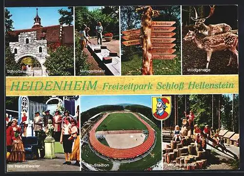 AK Heidenheim an der Brenz, Der Freizeitpark Schloss Hellenstein, Museum, Minigolfplatz, Wildgehege, Waldspielplatz