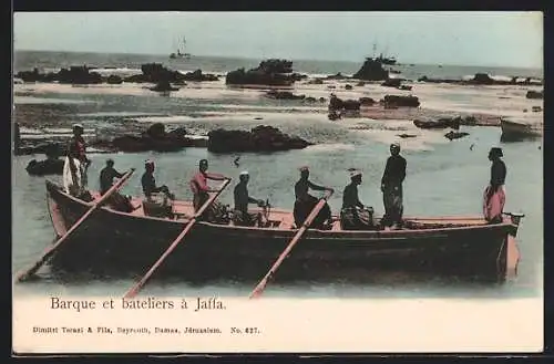 AK Jaffa, Barque et bateliers à Jaffa