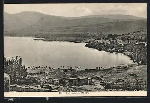 AK Bethsaida, Küstenpanorama gegen die Berge