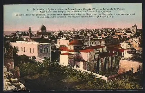 AK Jerusalem, Anna-Kirche mit Templerplatz