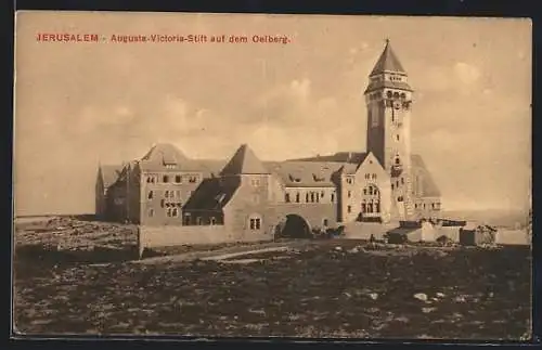 AK Jerusalem, Augusta-Victoria-Stift auf dem Oelberg