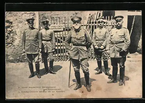 AK Armeeführer Generaloberst von Falkenhausen und Kommandierende Generäle der Inf. Eberhard