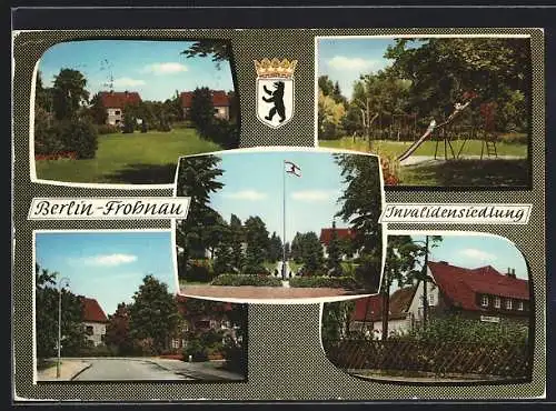 AK Berlin-Frohnau, verschiedene Ansichten der Invalidensiedlung