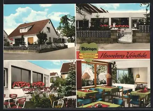 AK Ostheim / Rhön, Café-Restaurant Henneberg-Weinstube, Inh. E. u. J. Markert