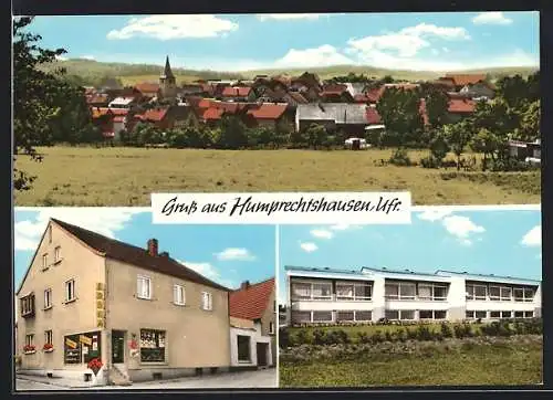 AK Humprechtshausen /Ufr., Ortsansicht, Edeka-Markt