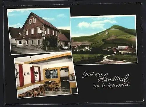 AK Handthal / Steigerwald, Gasthaus Zur Stollburg, Panorama