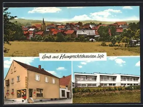 AK Humprechtshausen /Ufr., Ortsansicht, Edeka-Markt