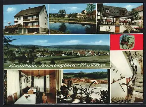 AK Hohnhausen über Hassfurt /Main, Landhaus Brambergblick, Ortsansicht