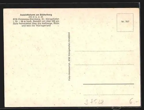 AK Zimmerau-Sternberg, Aussichtsturm am Büchelberg, Kirche