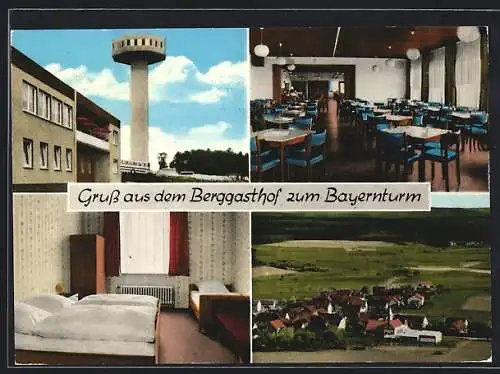 AK Zimmerau, Berggasthof Zum Bayerturm, versch. Ansichten