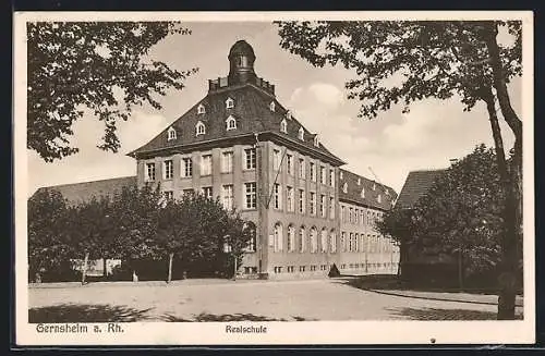 AK Gernsheim a. Rh., Partie an der Realschule