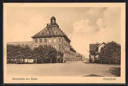 AK Gernsheim am Rhein, Blick auf die Realschule