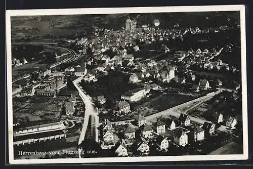 AK Herrenberg, Gesamtansicht vom Flugzeug aus