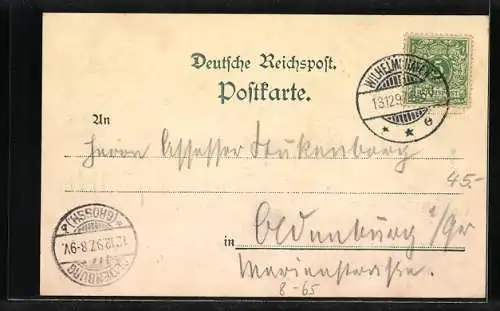 AK Wilhelmshaven, Damen-Quintett Friver, Die Colibris und weitere Akrobaten, Burg Hohenzollern, Weihnachts-Ausstellung