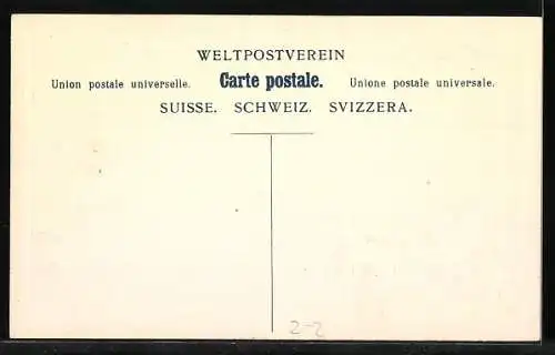 AK Briefmarken der Schweiz, Postkutsche in Fahrt, Wappen