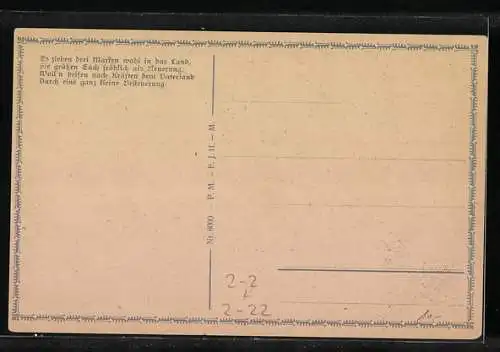 AK Grüssende Figuren mit Briefmarken-Köpfen, Einführung der neuen bayerischen Briefmarken 1916, Posthorn