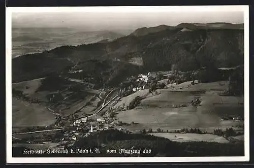 AK Isny i. A., Heilstätte Ueberruh vom Flugzeug aus