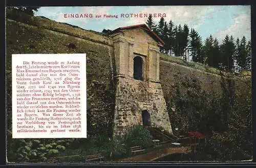 AK Schnaittach, Festung Rothenberg, Eingang