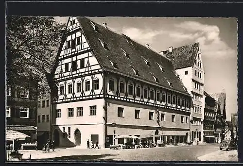 AK Nördlingen, Partie am Brot- und Tanzhaus