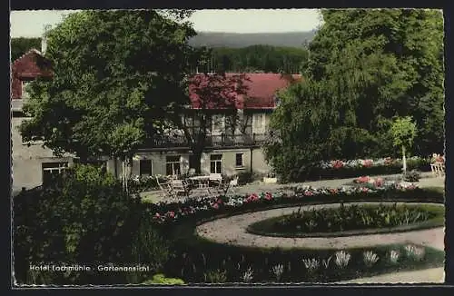 AK Köppern i. Ts., Hotel-Pension zur historischen Lochmühle, Gartenansicht