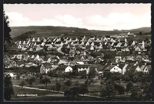 AK Asslar-Kanhard, Ortsansicht mit bergigem Panorama