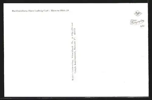 AK Mitwitz /Ofr., Strassenpartie mit Brücke und Kirchturm