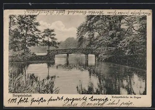 AK Burgsteinfurt, Knüppelbrücke im Bagno