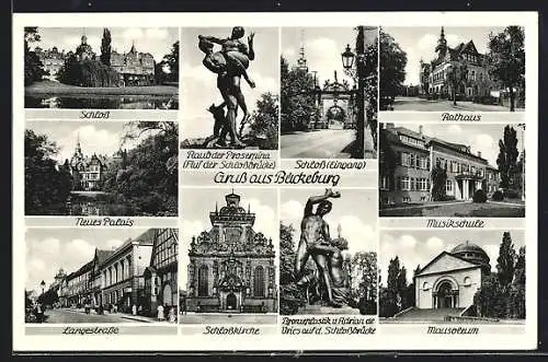 AK Bückeburg, Mausoleum, Musikschule, Rathaus