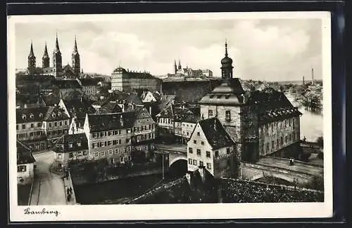 AK Bamberg, Teilansicht mit Kirche