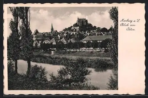 AK Marburg a.d. Lahn, Blick auf die Stadt von Osten