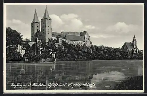 AK Rochlitz, Schloss und St. Petri-Kirche
